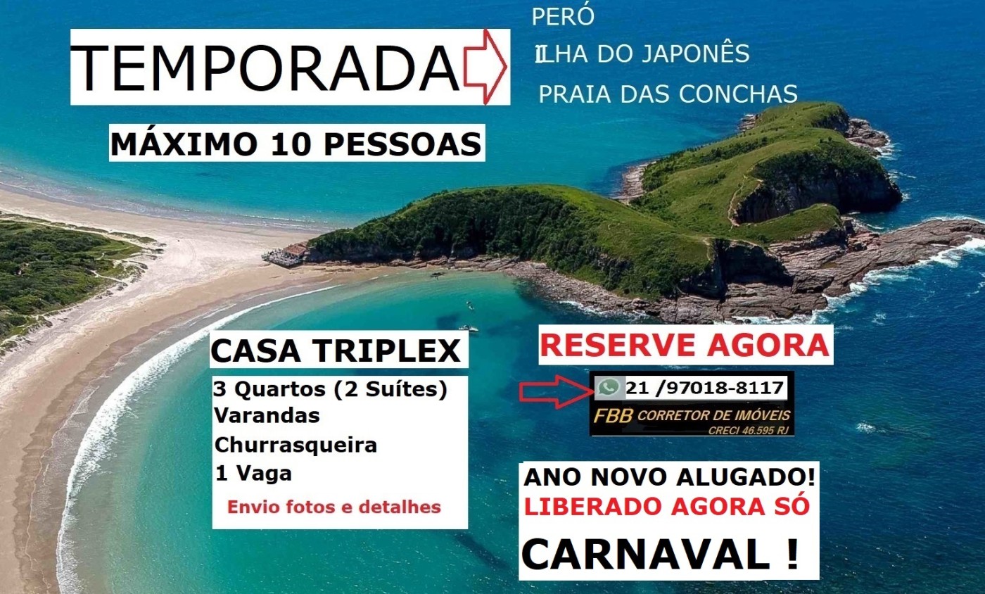 Casa em Condomnio para Temporada - Cabo Frio, Per