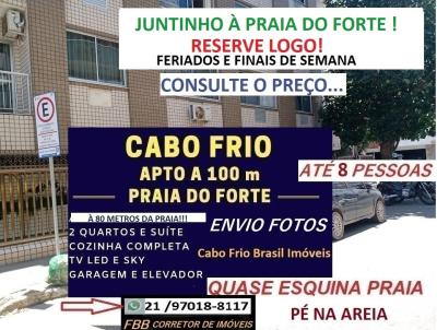 Apartamento para Temporada, em Cabo Frio, bairro PRAIA DO FORTE, 2 dormitrios, 2 banheiros, 1 sute, 1 vaga