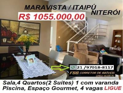 Casa para Venda, em Niteri, bairro Itaip, 4 dormitrios, 4 banheiros, 2 sutes, 4 vagas