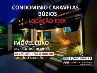Casa em Condomnio Mobiliada para Locao, em Armao dos Bzios, bairro Caravelas, 2 dormitrios, 4 banheiros, 2 sutes, 5 vagas