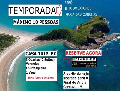 Casa em Condomnio para Temporada, em Cabo Frio, bairro Per, 3 dormitrios, 3 banheiros, 2 sutes, 1 vaga