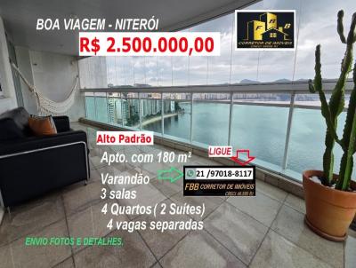 Apartamento para Venda, em Niter�i, bairro Boa Viagem, 4 dormit�rios, 3 banheiros, 2 su�tes, 4 vagas