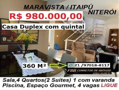 Casa para Venda, em Niter�i, bairro Itaip�, 4 dormit�rios, 4 banheiros, 2 su�tes, 4 vagas
