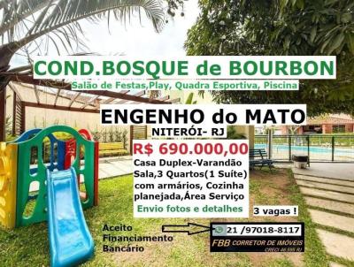 Casa em Condom�nio para Venda, em Niter�i, bairro Engenho do Mato, 3 dormit�rios, 3 banheiros, 1 su�te, 3 vagas