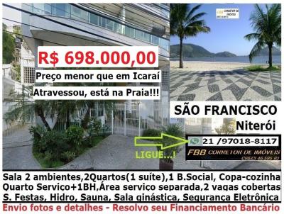 Apartamento para Venda, em Niter�i, bairro S�o Francisco, 2 dormit�rios, 3 banheiros, 1 su�te, 2 vagas