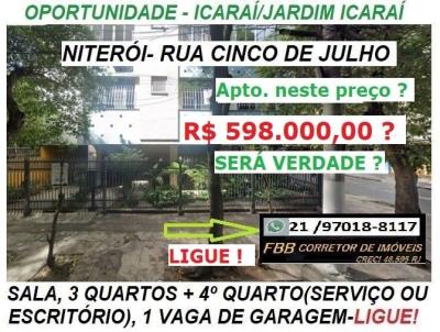 Apartamento para Venda, em Niter�i, bairro Icara�, 3 dormit�rios, 2 banheiros, 1 vaga