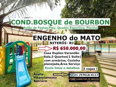 Casa em Condom&iacute;nio para Venda na cidade de Niter&oacute;i no bairro Engenho do Mato