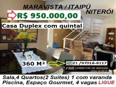 Casa para Venda, em Niter�i, bairro Itaip�, 4 dormit�rios, 4 banheiros, 2 su�tes, 4 vagas